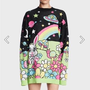 Current Mood Intarsia Sweater “Happy Planet”